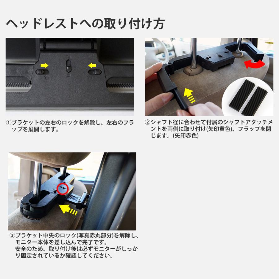 ヘッドレストモニター 10.1インチ 車 DVDプレーヤー 後部座席 真ん中