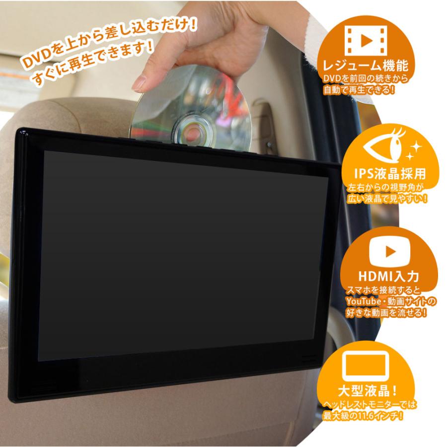 ヘッドレストモニター DVDプレーヤー センターブラケットセット