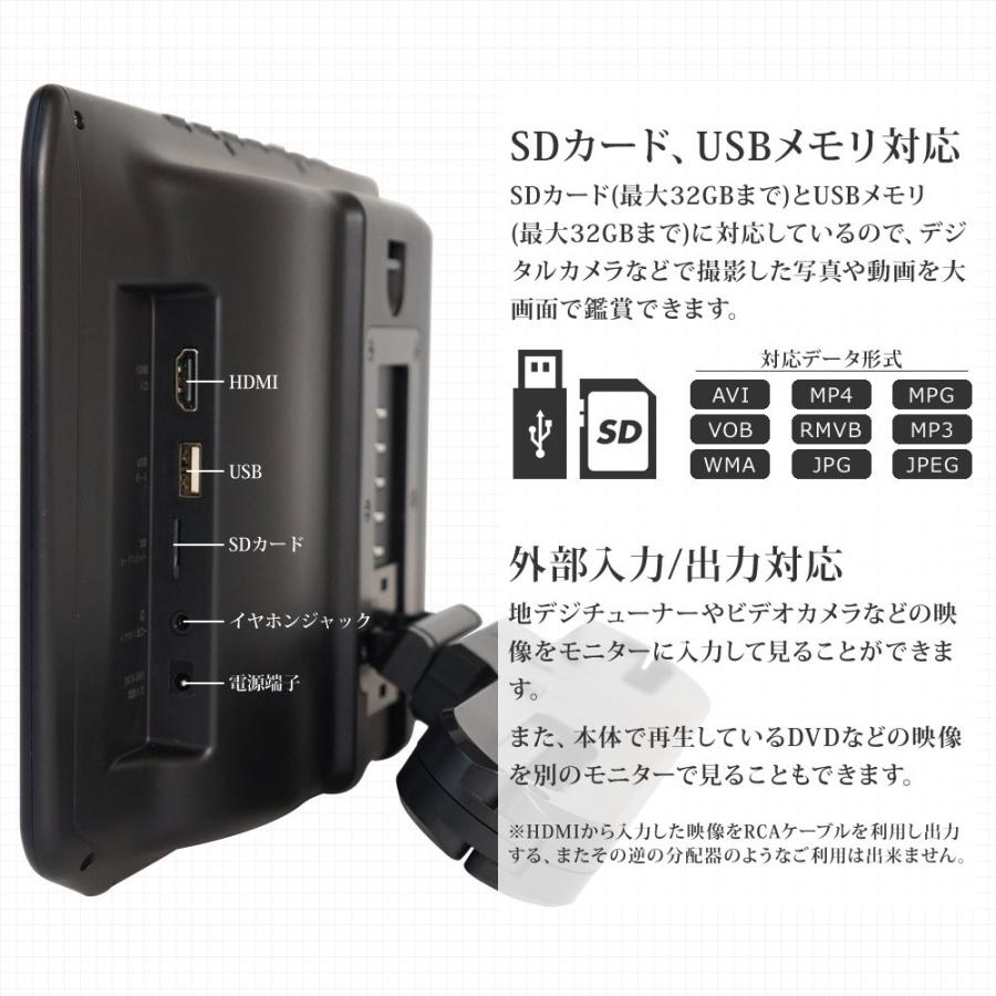 ヘッドレストモニター DVD 内臓 DVDプレーヤー 11.6インチ HDMI
