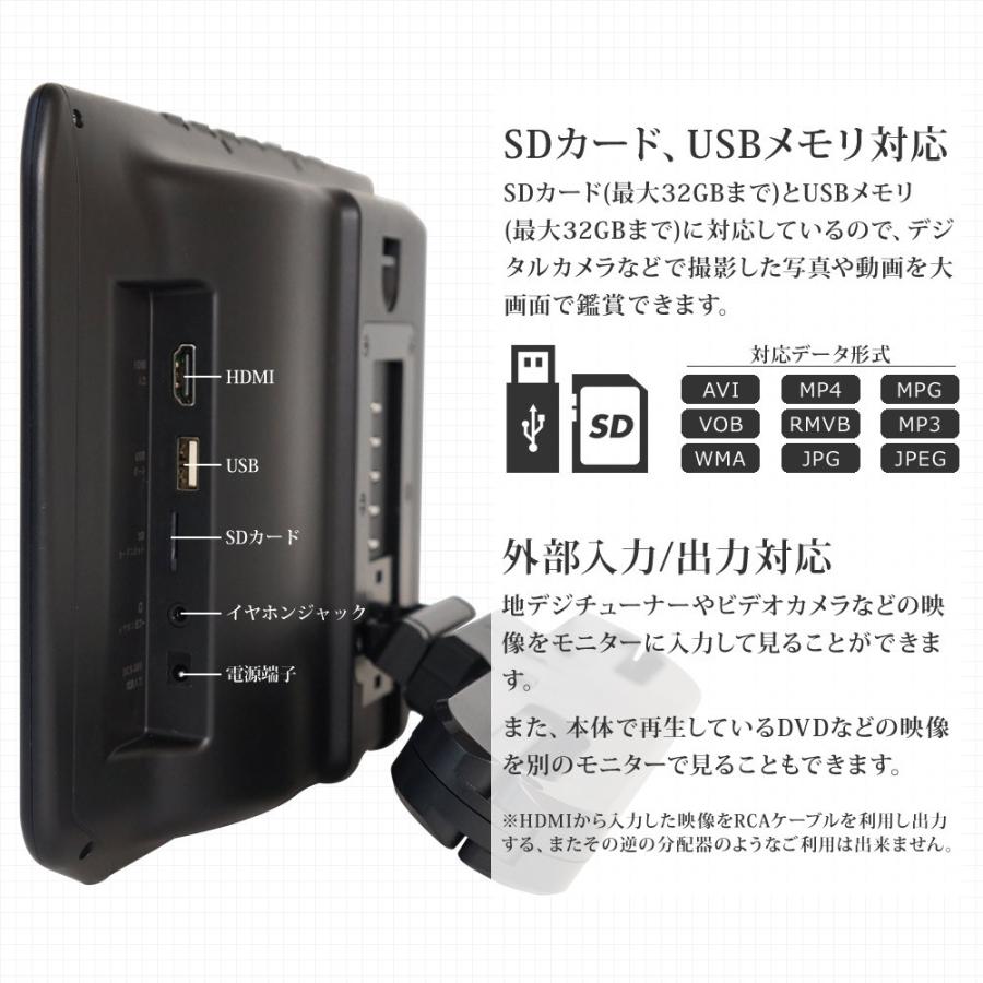 ヘッドレストモニター DVD 内臓 DVDプレーヤー 11.6インチ HDMI IPS液晶 CPRM 対応 後部座席 モニター リアモニター  送料無 HA117D｜lightingworld｜11