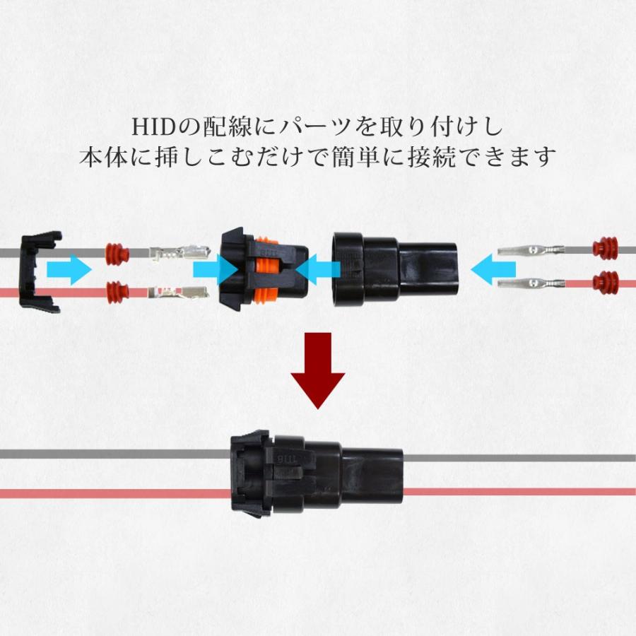 HID用防水カプラー コネクター HB3 HB4 オスメス 2個セット メール便送料無 宅配便の場合もあります 5 HID003 |  | 03