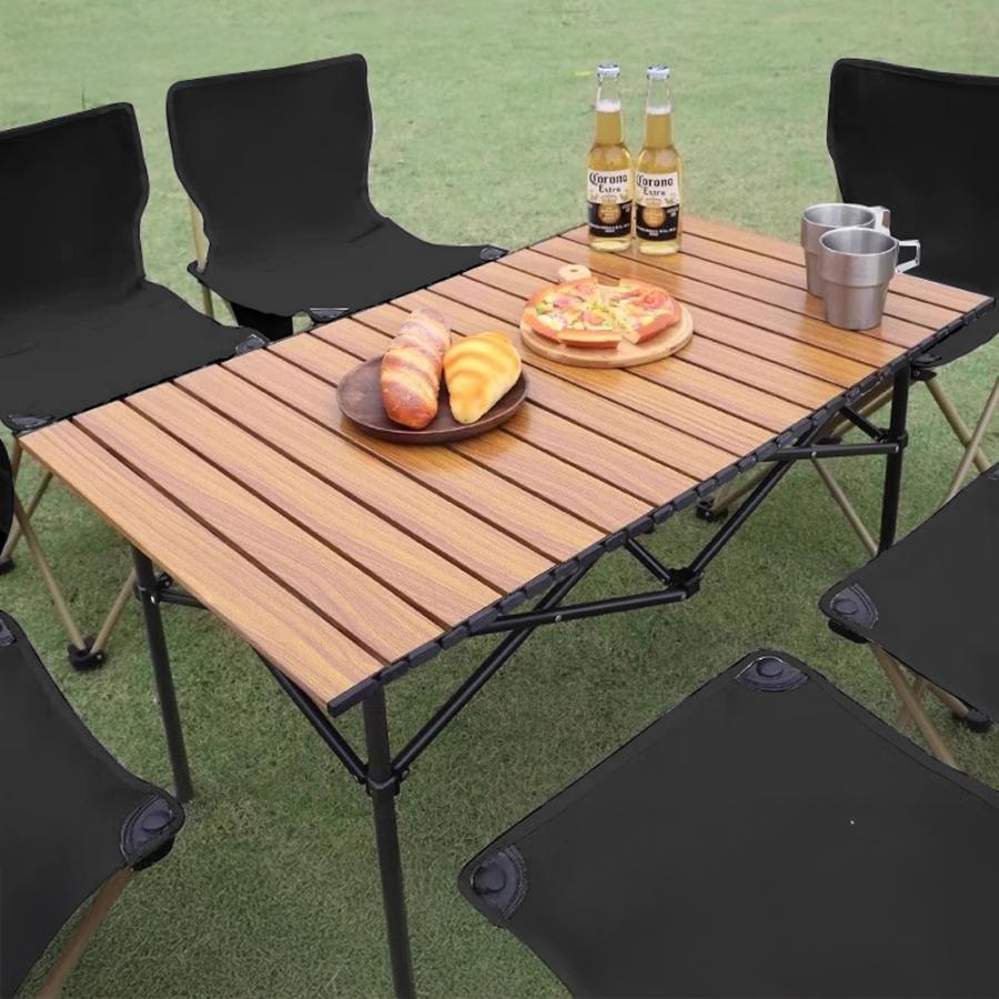折りたたみテーブル アウトドアテーブル 木目調 ローテーブル アウトドア キャンプ テーブル  大きい 軽量  ピクニックテーブル テーブル 収納付き 送料無 K1004 |  | 08