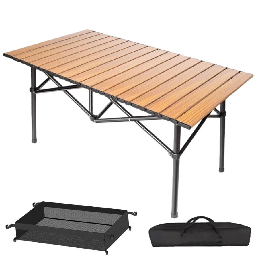 折りたたみテーブル アウトドアテーブル 木目調 ローテーブル アウトドア キャンプ テーブル  大きい 軽量  ピクニックテーブル テーブル 収納付き 送料無 K1004 |  | 09