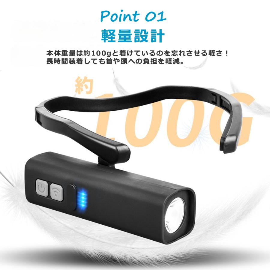 ヘッドライト led 耳掛け式 充電式 釣り 防水 明るい タイプC ランニング 軽量 作業灯 防災 災害 usb センサー アウトドア K1010 |  | 03