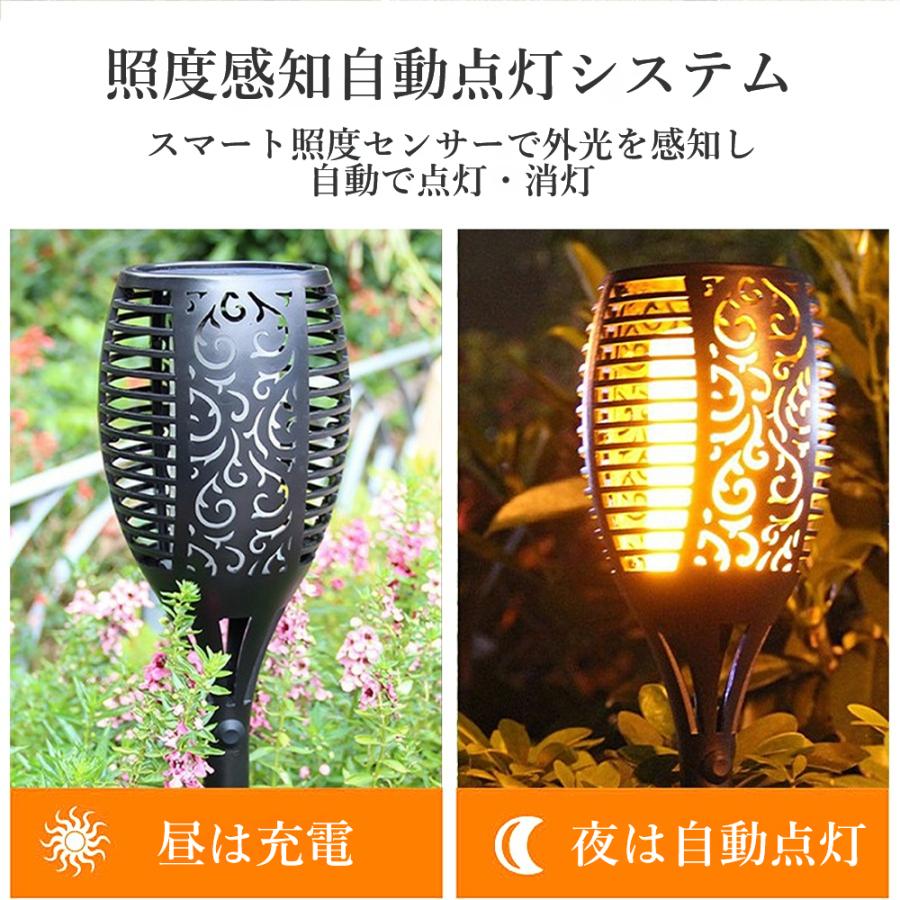 ガーデンライト 2本セット ソーラーライト LED 屋外 外灯 庭 おしゃれ