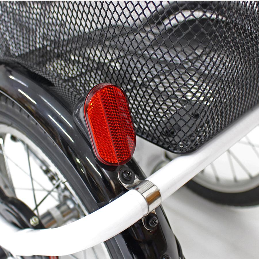 ロータイプ3輪自転車 LEDライト付き スイング機能レバー 前輪安全 
