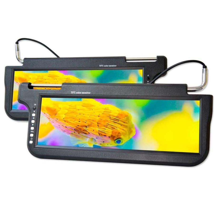 サンバイザーモニター 12.2インチ 日立製液晶パネル 左右セット サンバイザーモニター 12.2インチ 日立製液晶パネル 左右セット