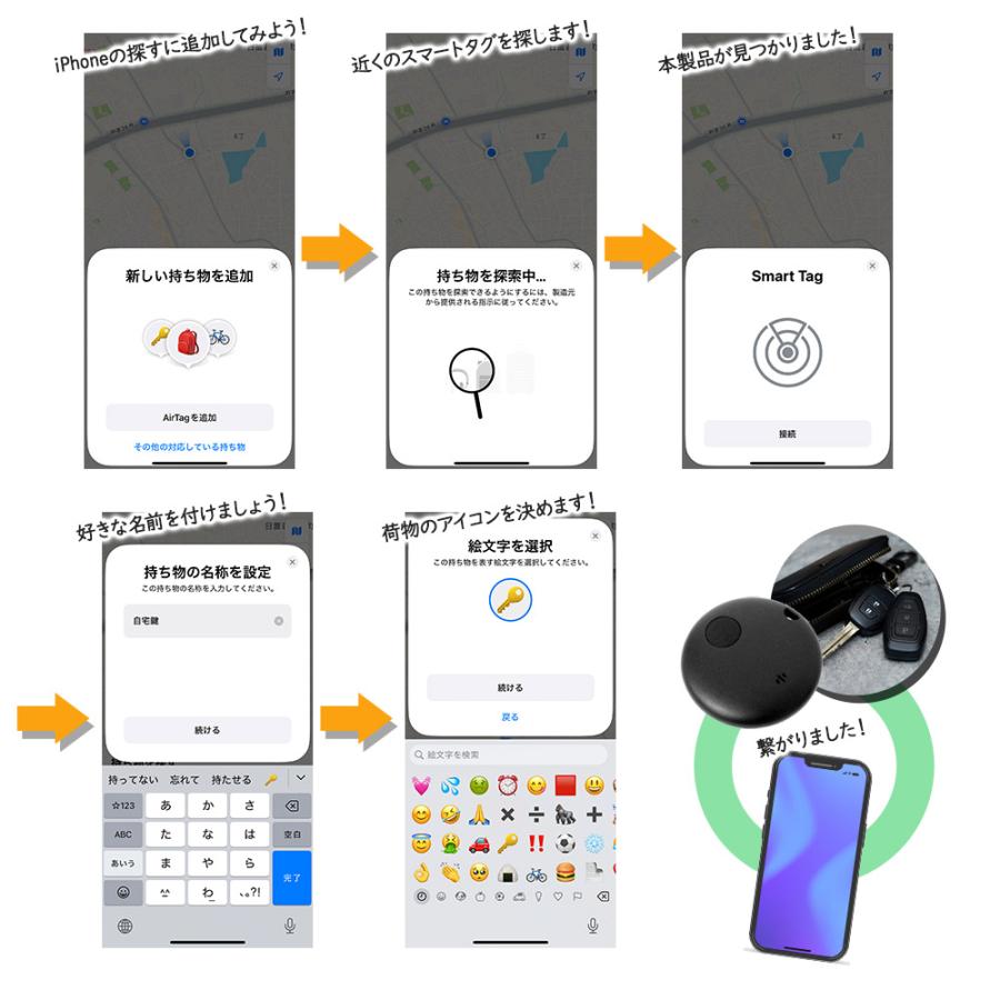 スマートタグ MFi認証済み iPhone GPS 紛失防止タグ スマートトラッカー 紛失防止タグ ランドセル キーファインダー 迷子 ペット 迷子 ST001 |  | 06