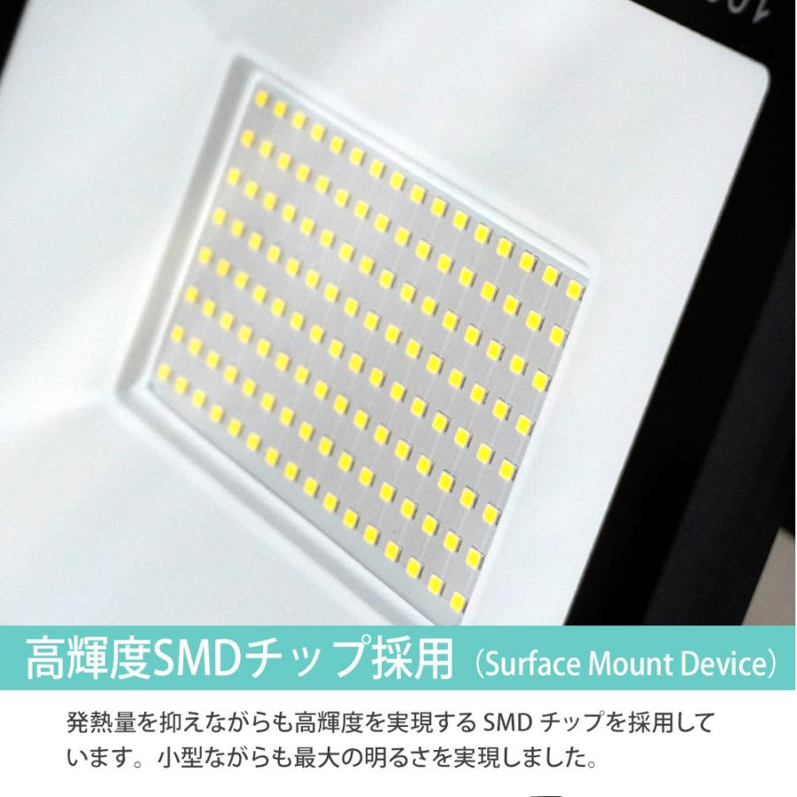 LED 投光器 薄型 100W 1000W相当 12000LM 昼光色 投光器 led 防水 作業灯 IP66 屋内 屋外 看板灯 2.2m  送無 TKZ100 |  | 08