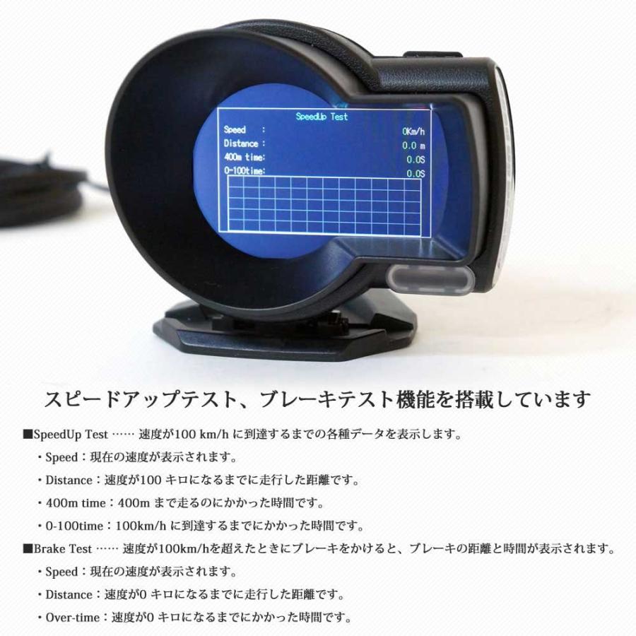 OBD2 タコ メーター マルチメーター 日本語説明書付き 車速 エンジン