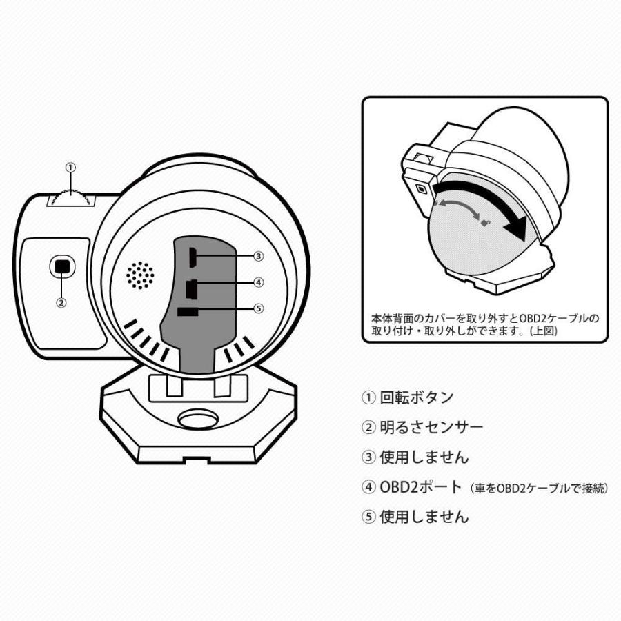 OBD2　タコ メーター マルチメーター 日本語説明書付き 車速 エンジン回転数 ブースト計 水温計 あすつく 送料無 XAA379｜lightingworld｜12