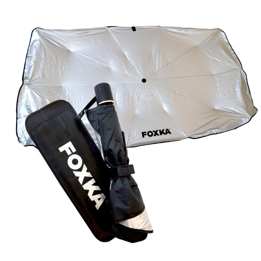 FOXKA フロントガラス サンシェード 日除け 傘タイプ コンパクト収納