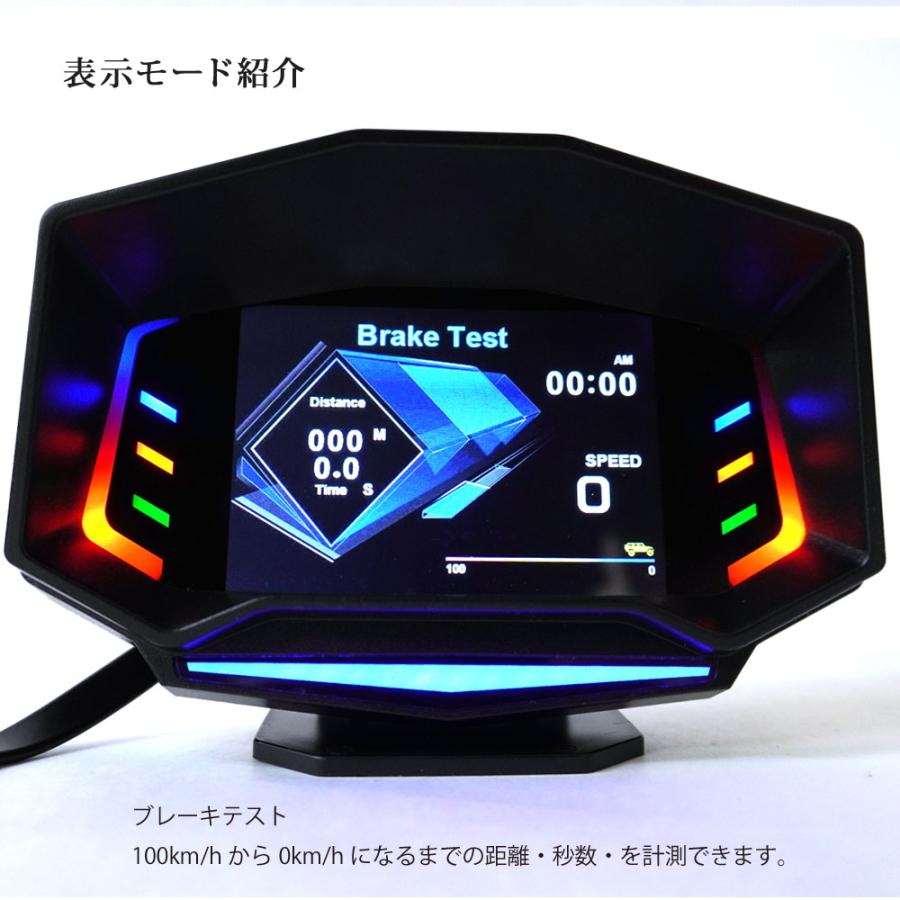 OBD2 マルチメーター タコ メーター ブースト計 HUD 日本語説明書付き