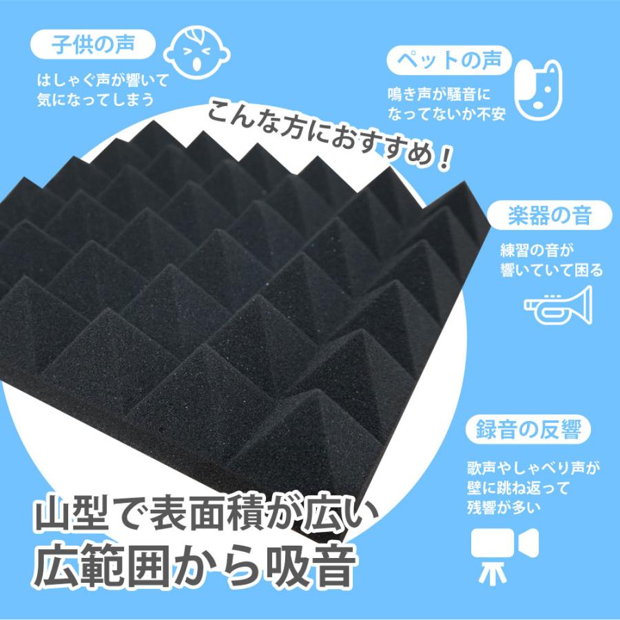 吸音材 防音材 36枚 30×30×5cm 吸音 壁 防音パネル 防音シート