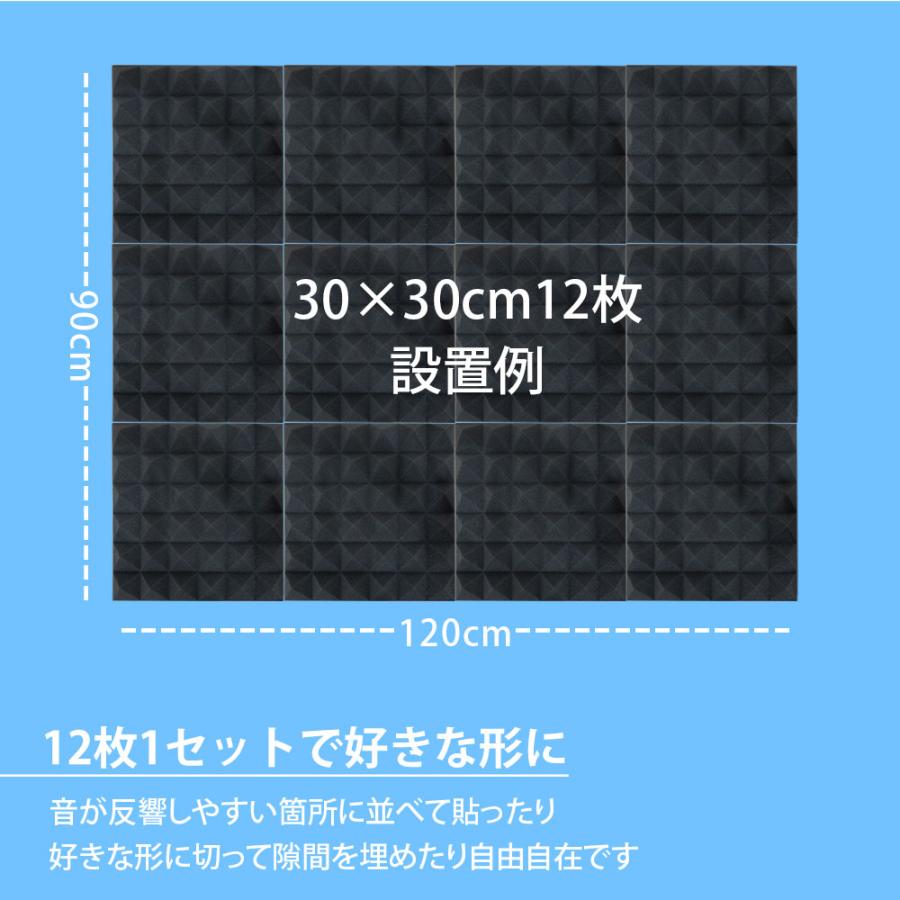 吸音材 防音材 36枚 30×30×5cm 吸音 壁 防音パネル 防音シート