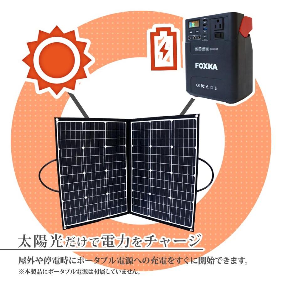 家庭用ソーラーパネル FOXKA 100w 2面で104×71cm 家庭用ソーラーパネル FOXKA 100w 2面で104×71cm