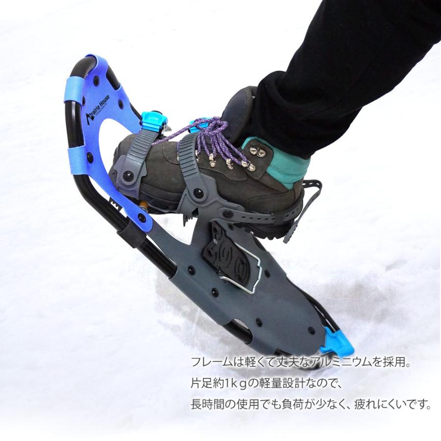 Prairie House　スノーシュー リフター付き 25インチ アルミ製 軽量 メンズ レディース キッズ 収納袋 氷上 雪山 送無 XO830｜lightingworld｜03