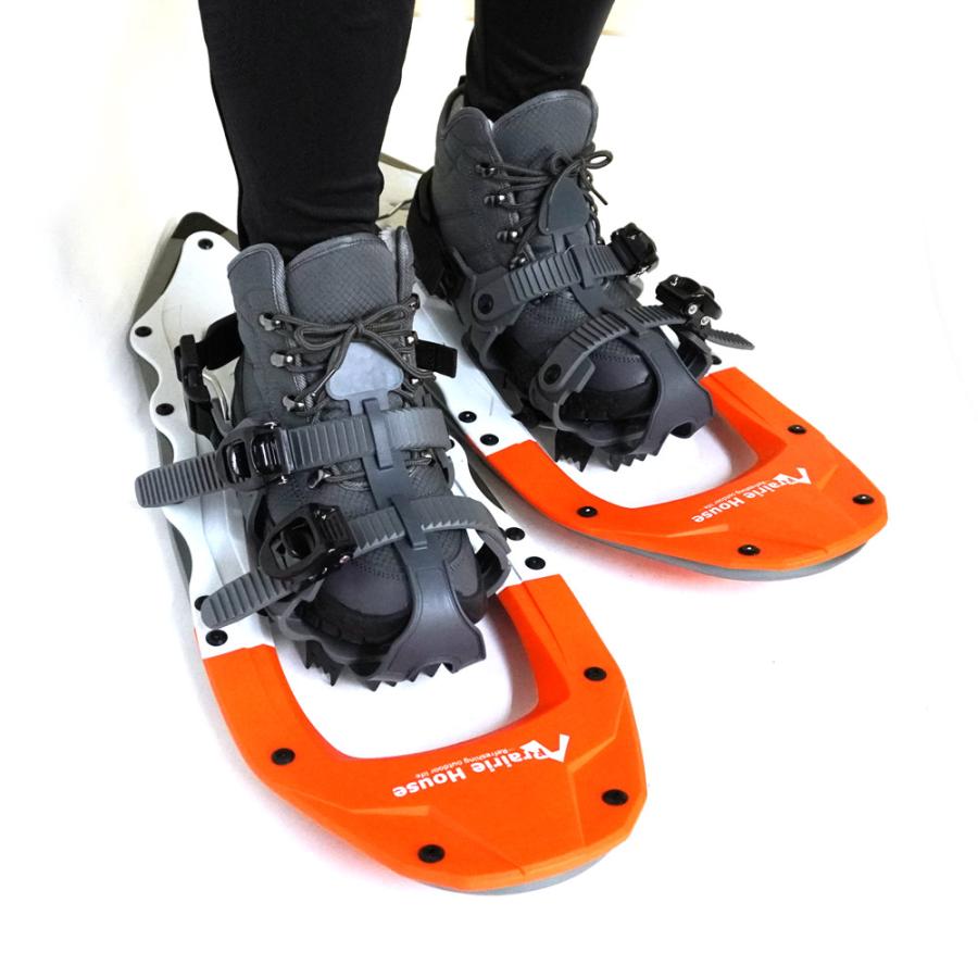 軽量アルミスノーシューセット Prairie House スノーシュー リフター付き 25インチ アルミ製 軽量