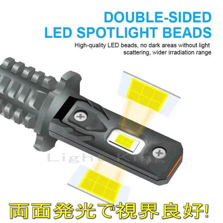 IPF フォグランプ　h3 LED 黄色　24V 12v 24v 兼用 LED H3 フォグランプ 100w相当 無極性 ゴールデン