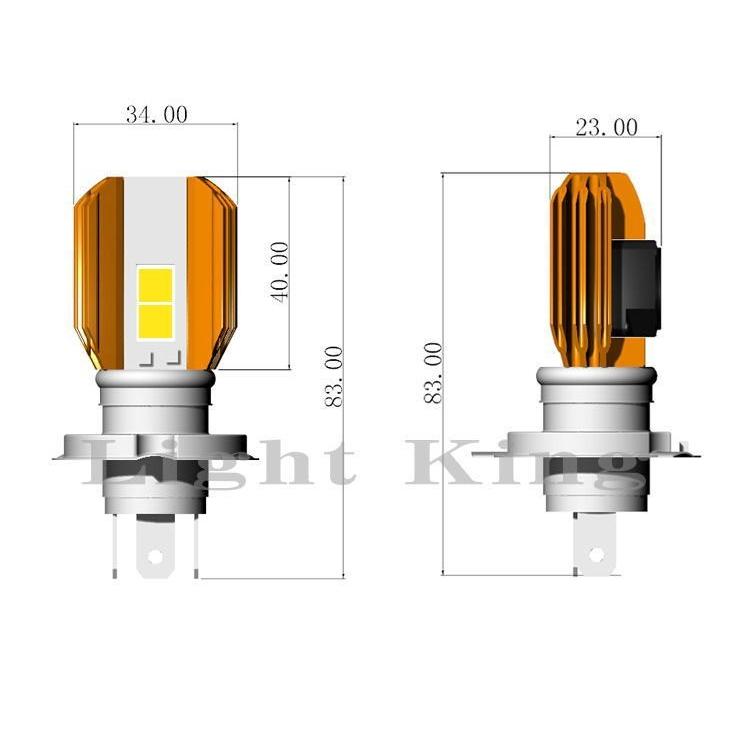 LED ヘッドライト ポン付 H4 冷却ファン内蔵 ビーノ/シグナスX