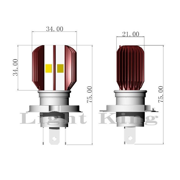 LED ヘッドライト トリプル点灯 ファンレス ダブル発光Loビーム ポン付 バイク H4 Z1100GP/Z1100LTD/Z550/Z550FX/Z550GP/Z550LTD/Z750｜lightking｜05