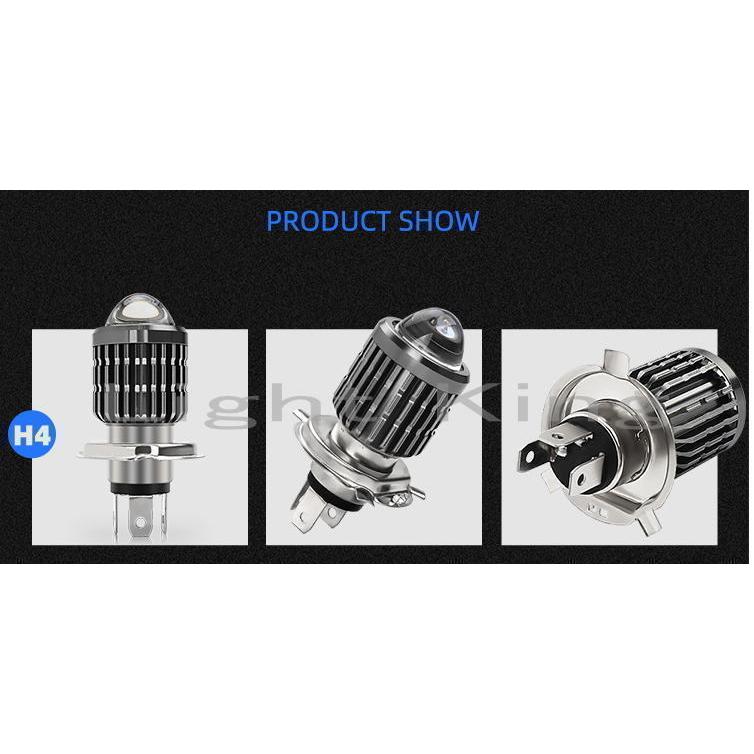 72W 8000LM H4 Hi Lo プロジェクター ファンなし LED ヘッドライト