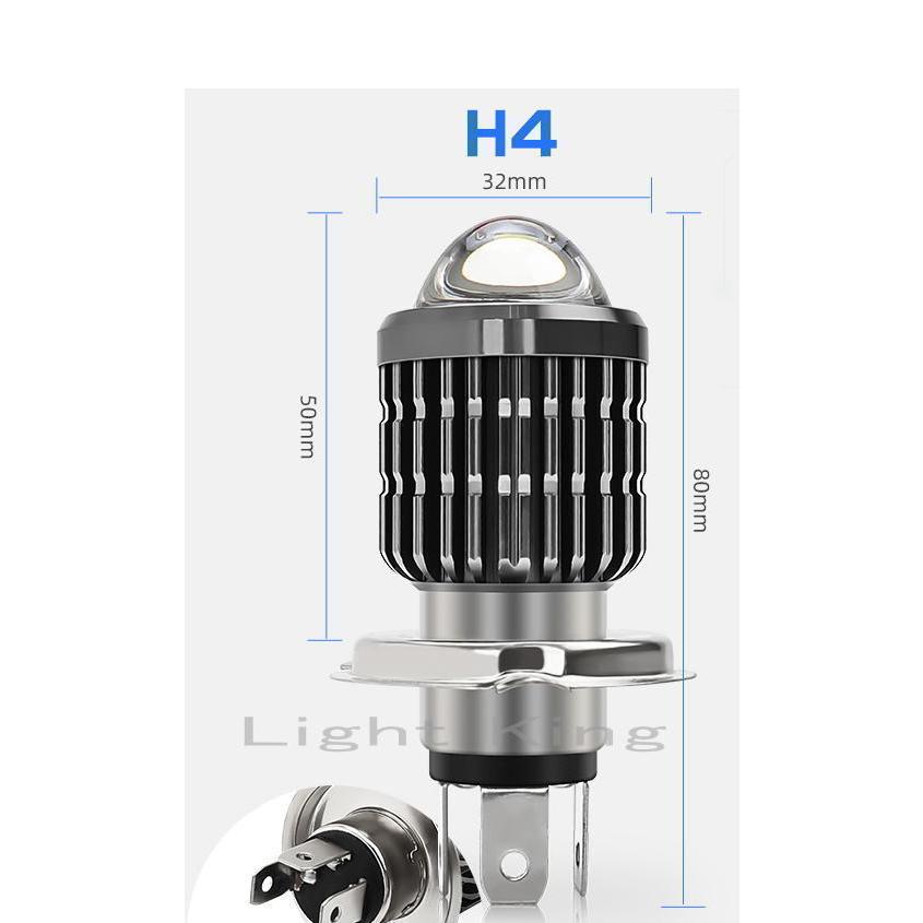 72W 8000LM H4 Hi Lo プロジェクター ファンなし LED ヘッドライト