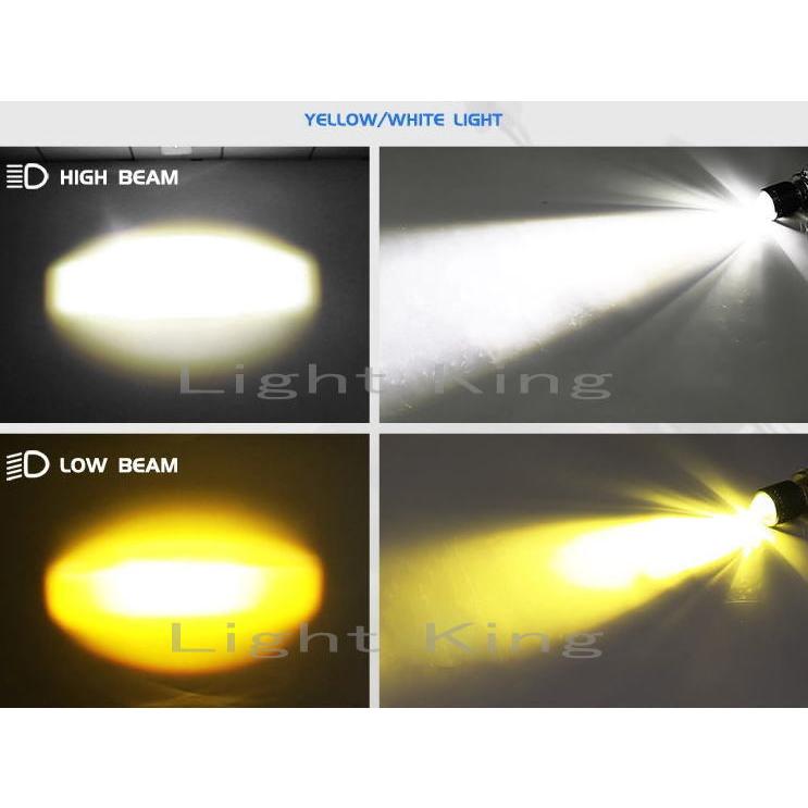 H4 8000LM Hi Lo プロジェクター搭載 ワンタッチ ポン付 バイク専用 ファンなし 72W LED ヘッドライト コードレス設計 2色変更可 黄色 白色 |  | 06