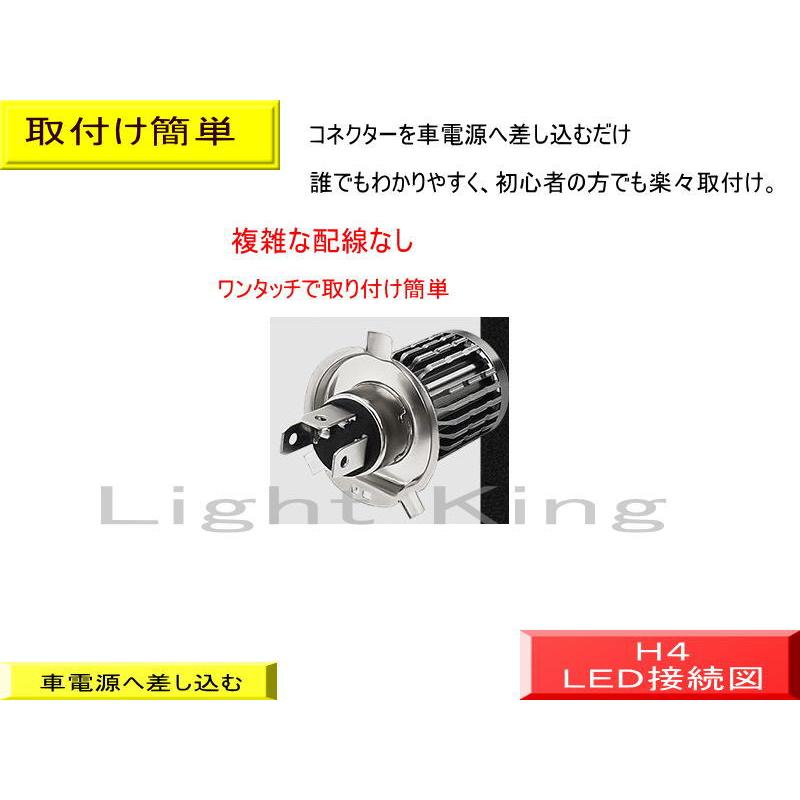 H4 8000LM Hi Lo プロジェクター搭載 ワンタッチ ポン付 バイク専用 ファンなし 72W LED ヘッドライト コードレス設計 2色変更可 黄色 白色 |  | 02