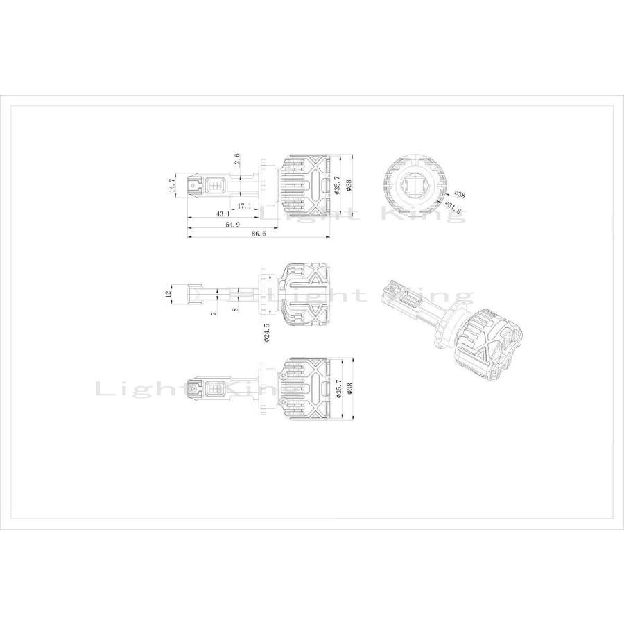 世界最強クラス 60000LM スーパーLED HID車をLED化キット D1S D2S/D2R