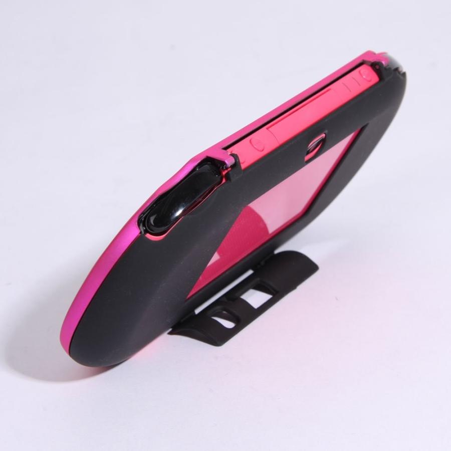PS 安全 Vita2000用ラバーコートケース 【おしゃれ】 ピンク×ブラック