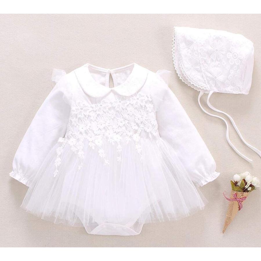 S Mベビー服新生児女の子ドレスbabyロンパース結婚式フォーマルセレモニー女の子カバーオール幼児 帽子二点セット長袖無地フリルチュール出産 Morenotafurt Com