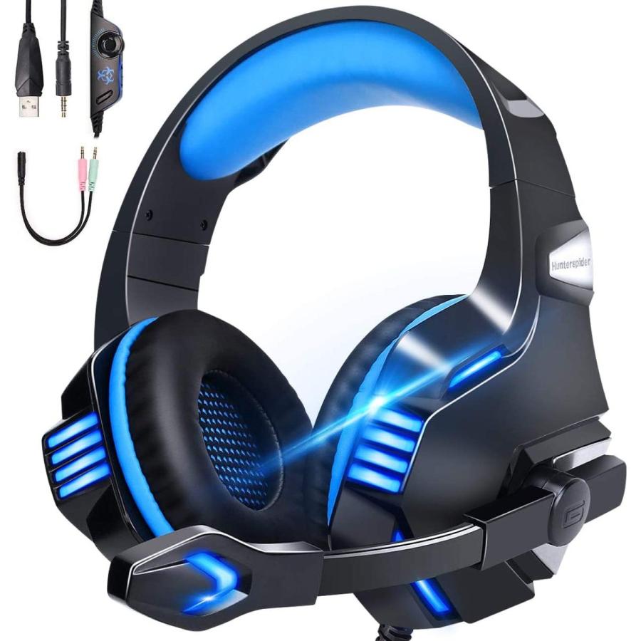 令和 モデル ゲーミングヘッドセット Ps4 ヘッドセット 有線 高音質 マイク付き 満点の Led Pc マイク Switch Fps ヘッドホン