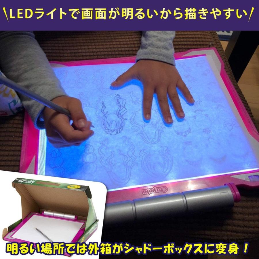 未使用品 クレヨラ トレーサー お絵かき ぬりえ ライトアップ トレースパッド ピンク 塗り絵 写し絵 おえかき イラスト おもちゃ 正 Materialworldblog Com