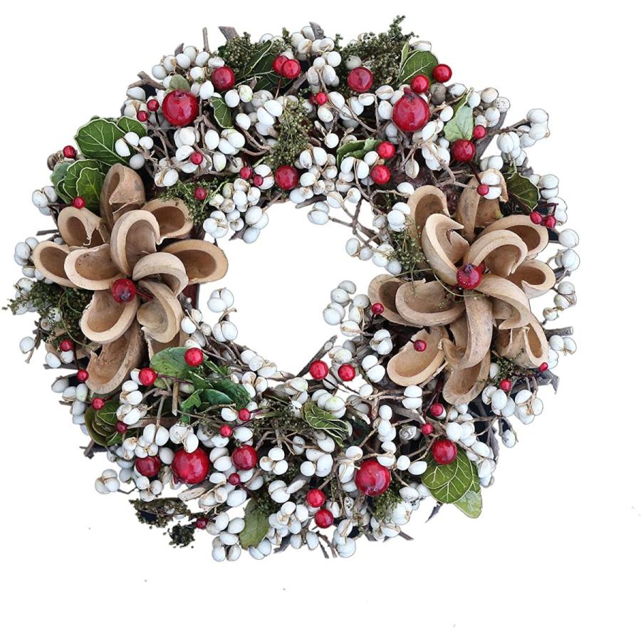 彩か Saika クリスマス リース 白 茶 赤 ホワイト ブラウン レッド デコレーション 飾り Ring Shell Garland W Lightly Row 通販 Yahoo ショッピング