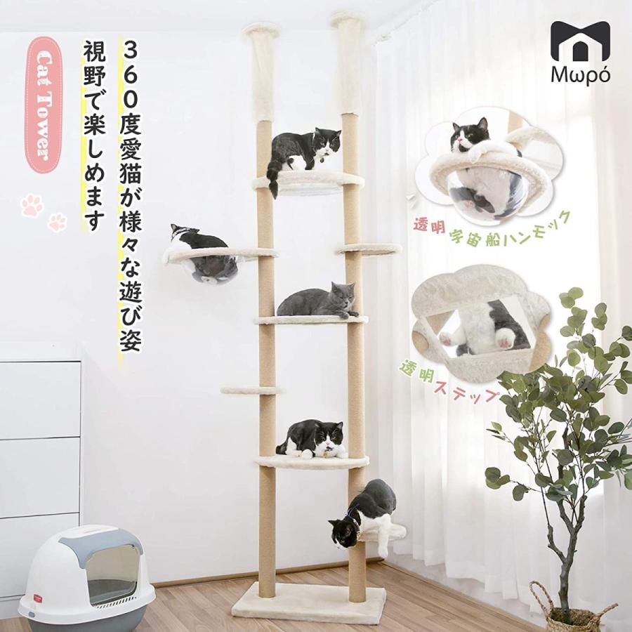 Mwpo 透明宇宙船 窓付きの透明ステップ 突っ張りタイプキャットタワー 透明ボール 透明ハンモック おうちで木登りタワー 多頭飼い 天然サ Mwpo 透明宇宙船 窓付きの透明ステップ 突っ張りタイプキャットタワー 透明ボール 透明ハンモック おうちで木登りタワー 多頭飼い 天然サ