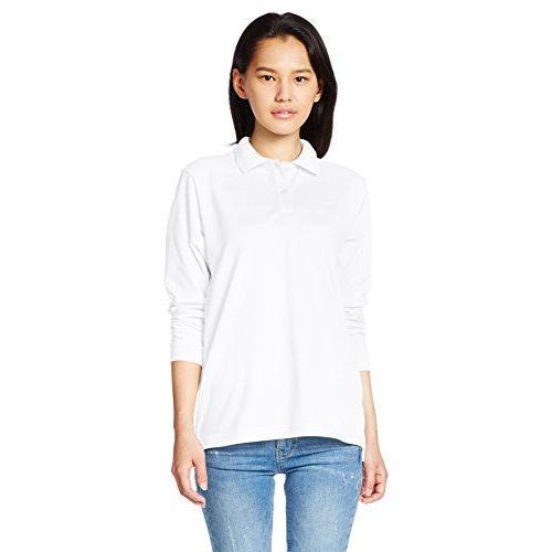 セシール ポロシャツ ディリーポロシャツ Uvカット 長袖 レディース 4 ホワイト 日本 M 日本サイズm相当 Lightly Row 通販 Yahoo ショッピング