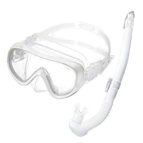 GULLGM-1231 ココシリコン ＋ GS-3174 レイラステイブル シュノーケル 2点セット ホワイト 女性向け