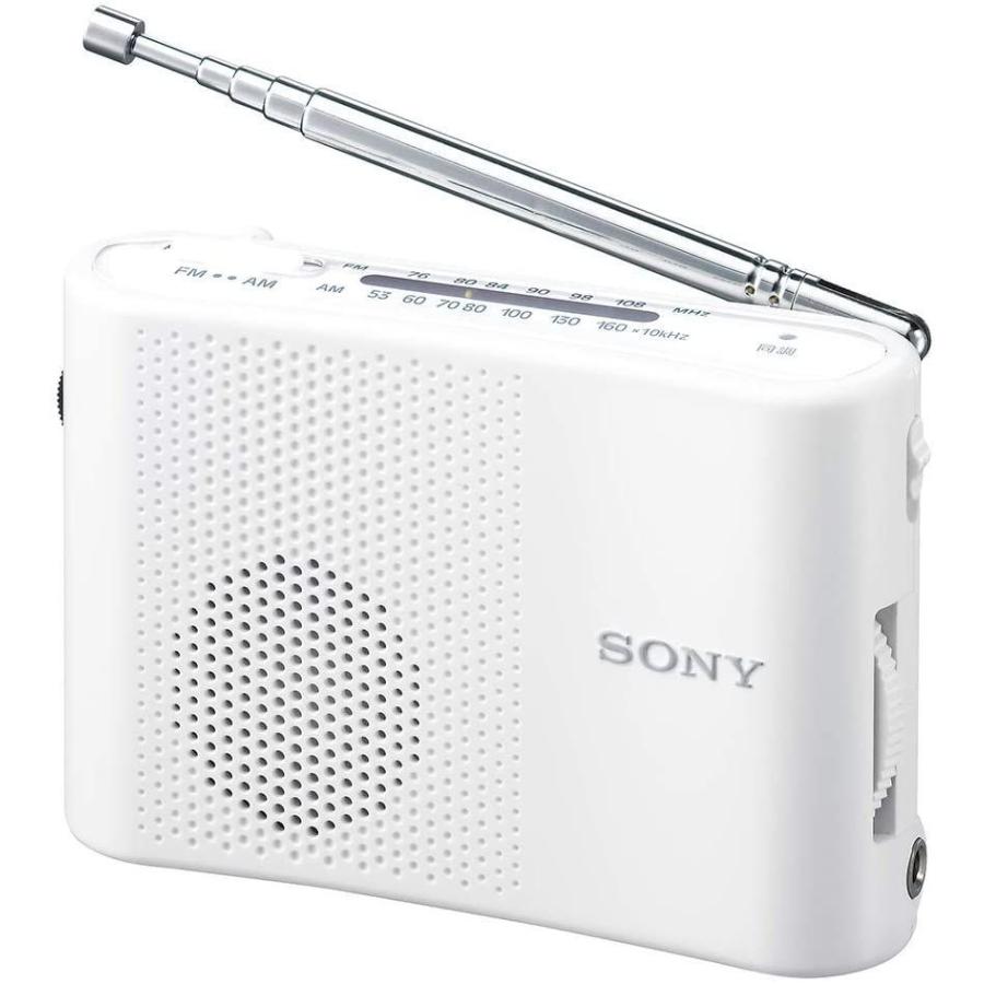 ソニー Fm Amハンディーポータブルラジオ ホワイト Icf 51 W
