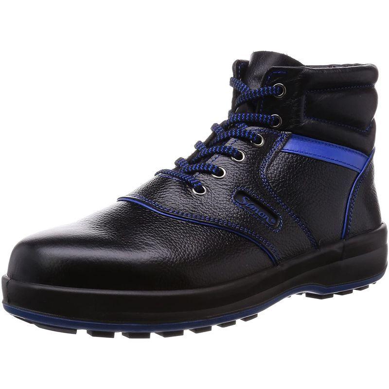 シモン　安全靴　JIS規格　ライト　SL22　ブルー　中編上　黒　25