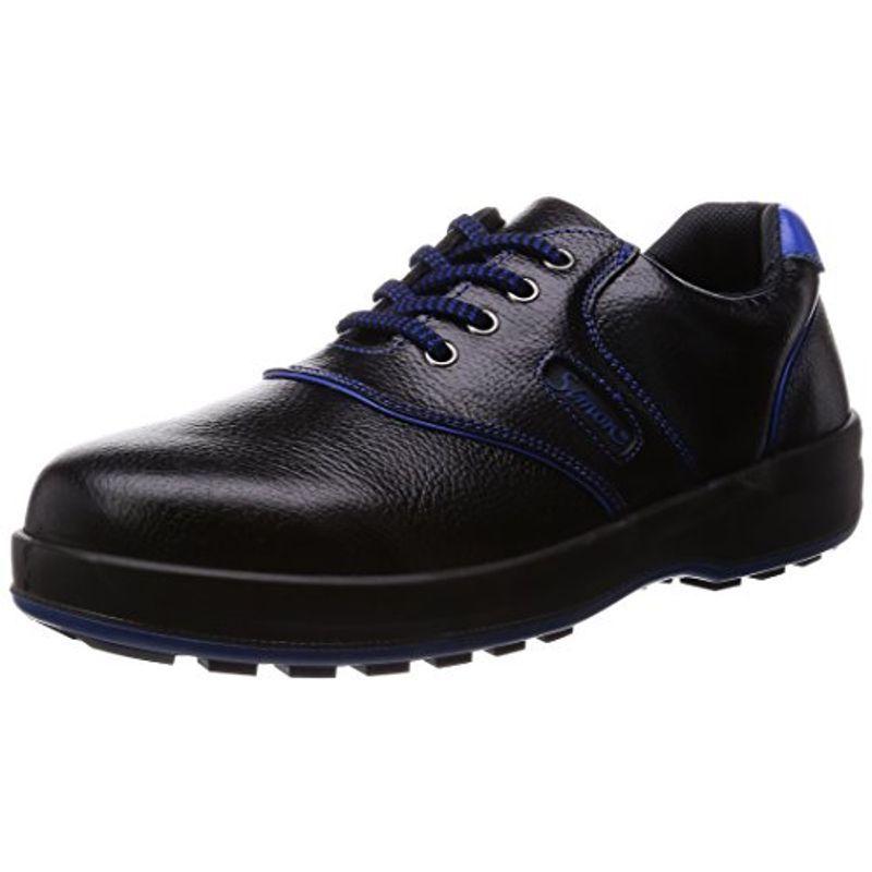 シモン　安全靴　短靴　黒　ブルー　SL11　JIS規格　23.5　革製　耐滑　耐油　ライト
