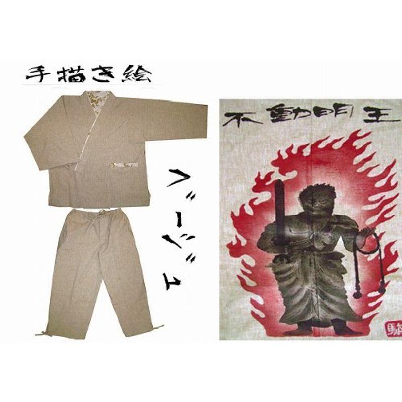 【希少】 手描き絵 駄衛門 不動明王 紳士作務衣 M/L/LL 141-1907-3 (M， 米寿) 【2367331133】(12719円)