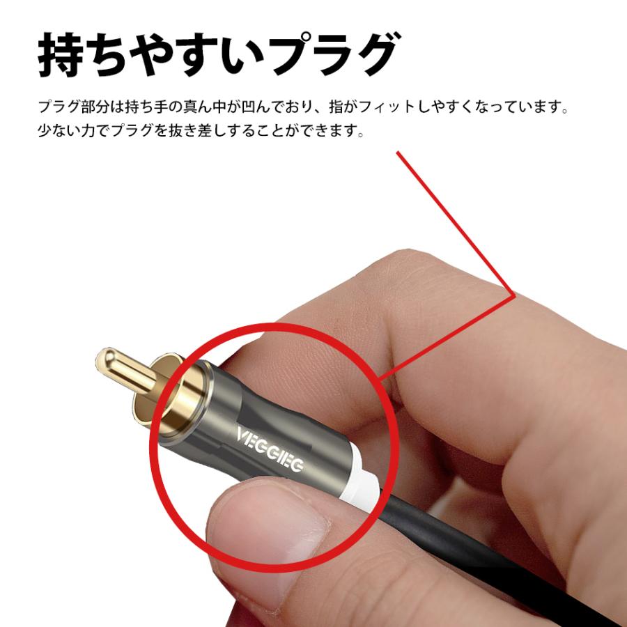 ビデオケーブル 3RCA to 3RCA RCA 映像ケーブル プラグ ジャック 5m 送料無料｜lightning｜04