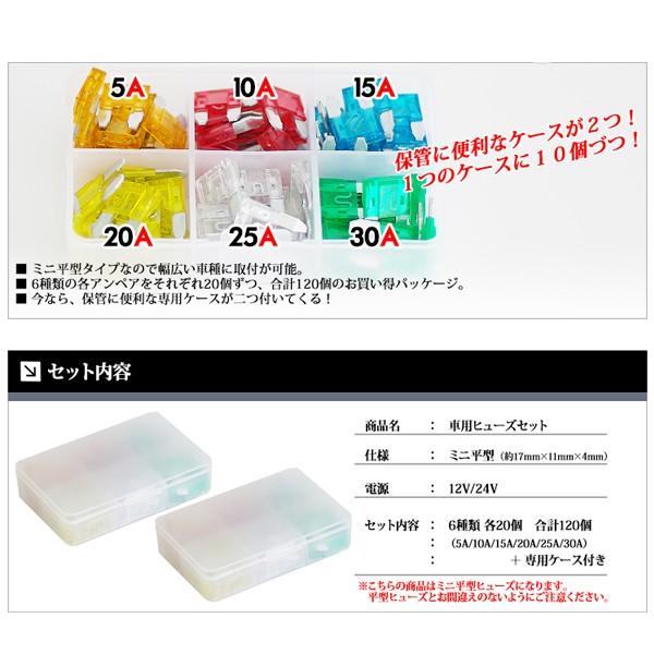 車用 ヒューズ ミニ平型 1個セット 5a 10a 15a a 25a 30a 各個 収納ケース付 送料無料 Lbs Etc Fs1 ライトニングブースs 通販 Yahoo ショッピング