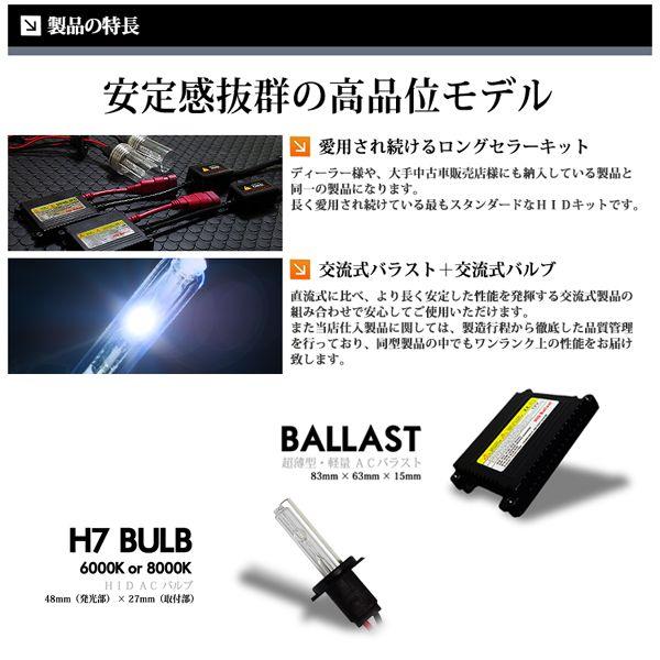 HIDキット　H7 55W ヘッドライト　フォグランプ 1年保証 HID HIDキット H7 55W シングル ヘッドライト / フォグランプ