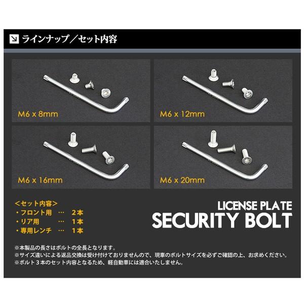 セキュリティ− ナンバーボルト ナンバープレート用 専用工具付き 