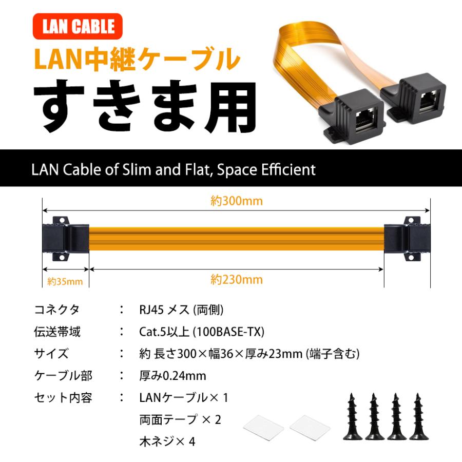すき間用 LANケーブル LAN中継ケーブル 中継アダプタ 延長 すき間用 LANケーブル LAN中継ケーブル 中継アダプタ 延長