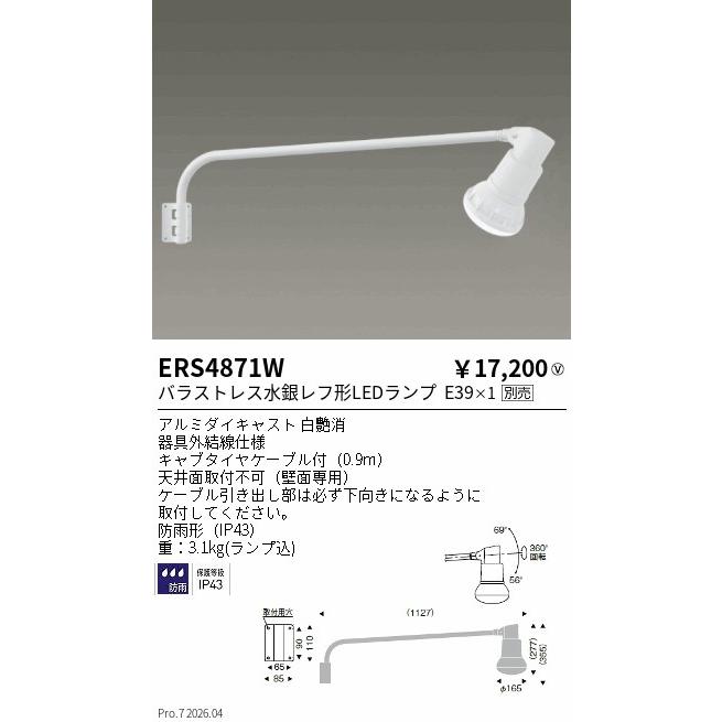 遠藤照明 LEDZ LAMPシリーズ／看板灯／非調光／ランプ別売