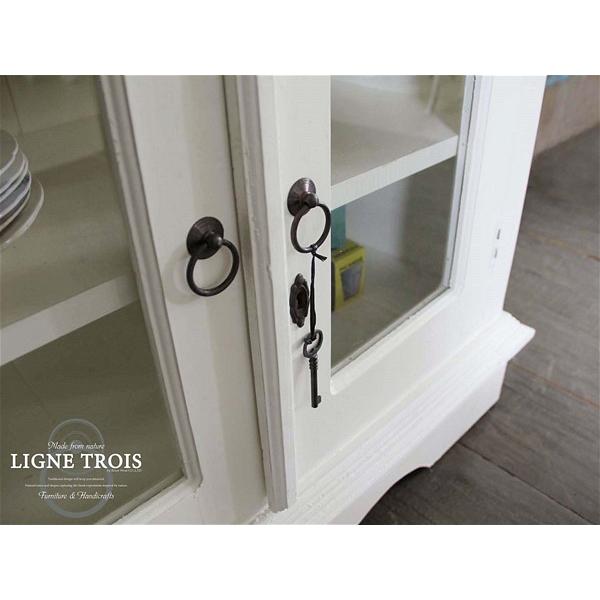 カップボード キッチン 洗面 収納 食器棚 店舗什器 マホガニー 無垢 白