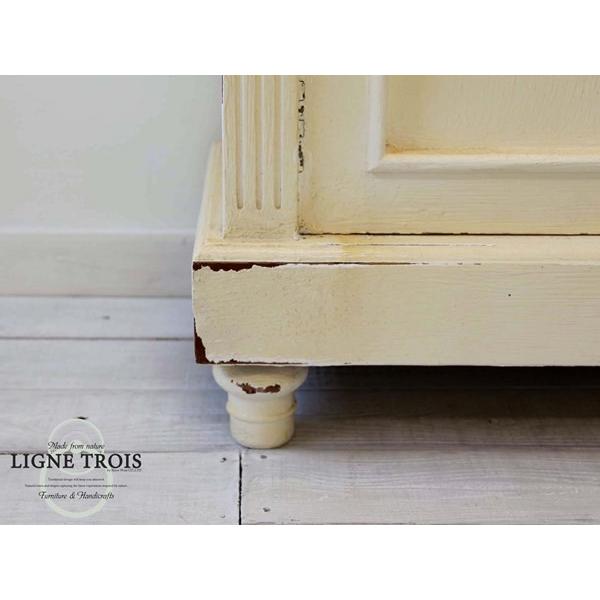 フレンチガラスキャビネット 収納 飾り棚 本棚 白 木製 アンティーク